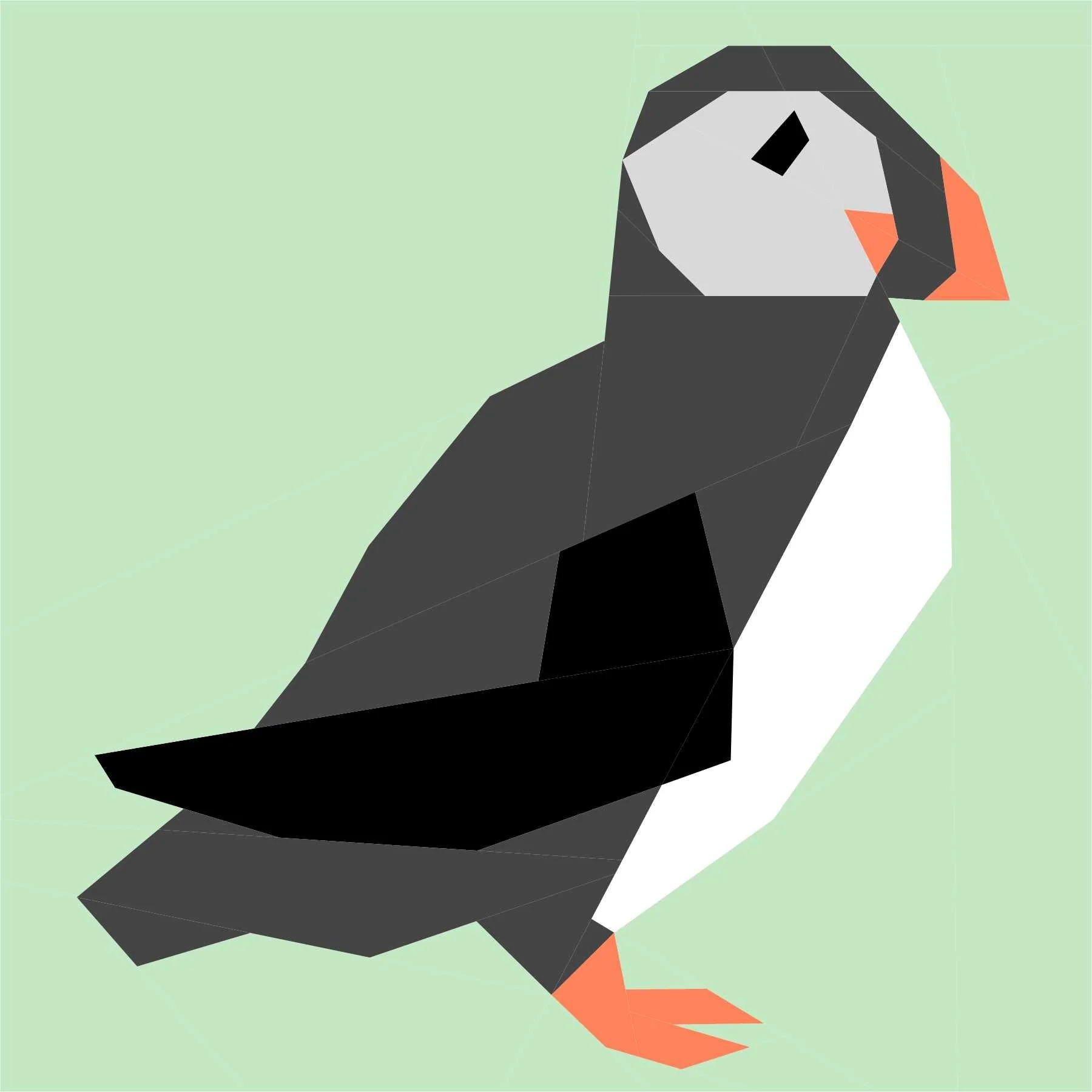 Puffin FPP Quilt Block Pattern - PRINTED PATTERN - Image 3