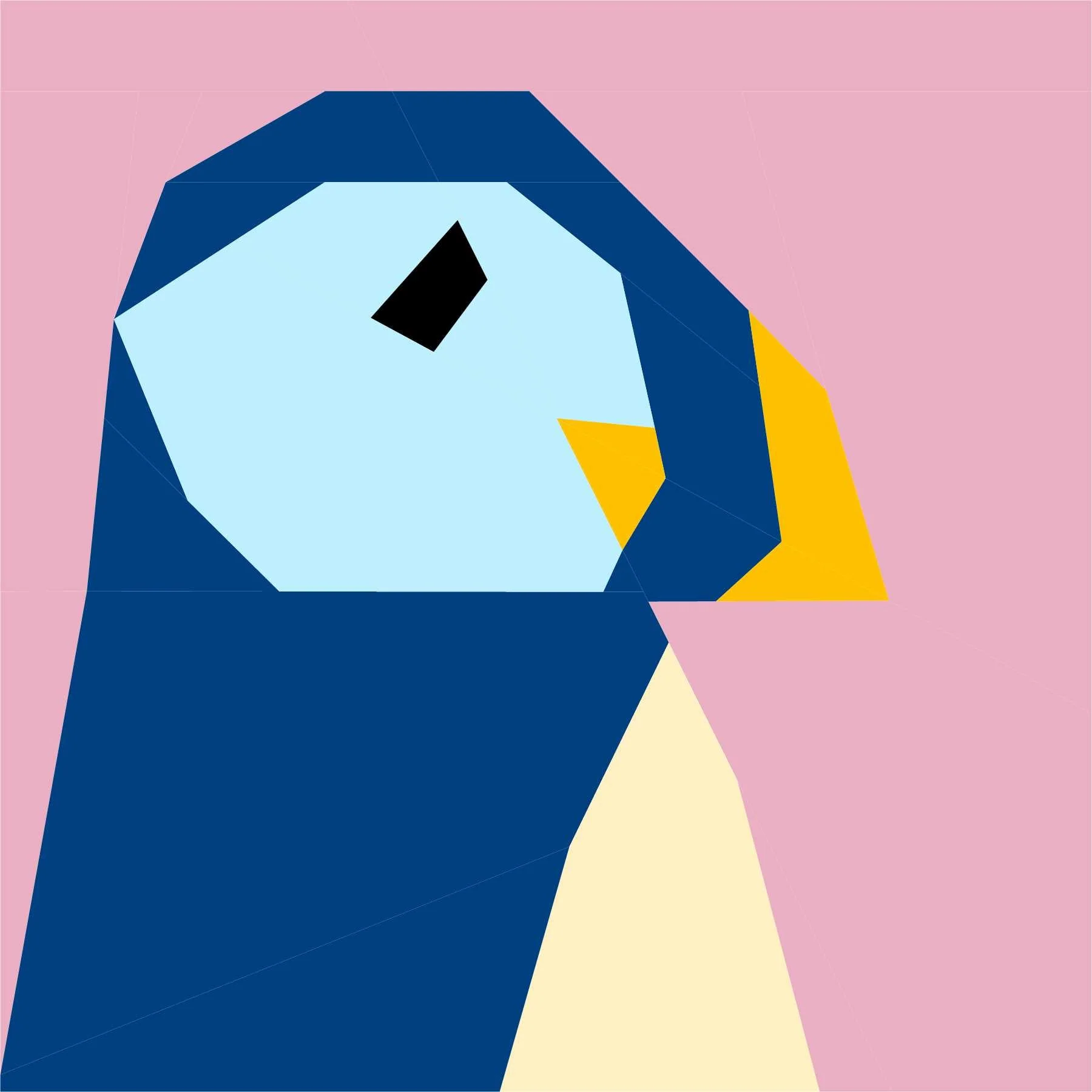 Puffin Head FPP Quilt Block Pattern - PRINTED PATTERN - Image 4