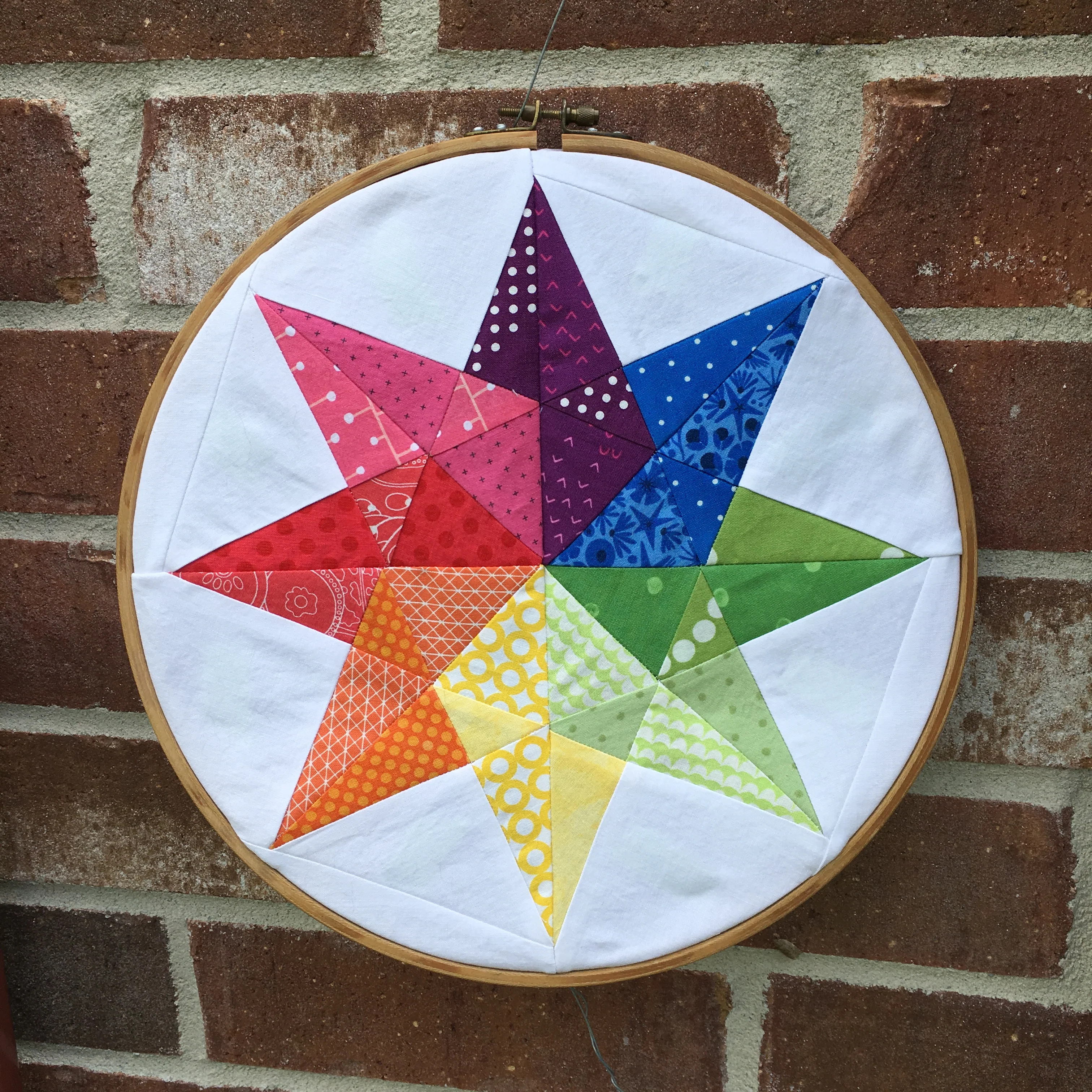 Rainbow Star FPP Quilt Block Pattern - PDF Instant Download - Image 4